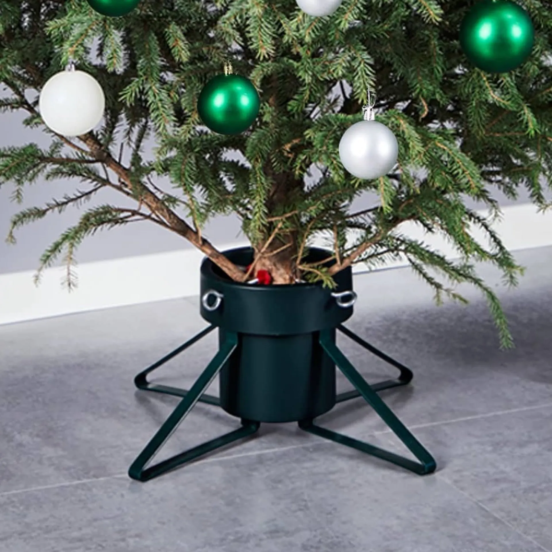 The Living Store Kerstboomstandaard Metaal/Kunststof - 46 X 46 X 19 Cm - 2.1 M Boomhoogte - 2L Waterreservoir - 50-120 Mm Diameter Cheap