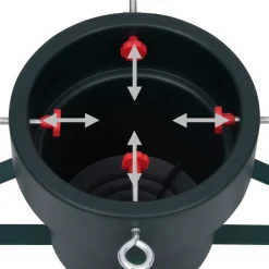 The Living Store Kerstboomstandaard Metaal/Kunststof - 46 X 46 X 19 Cm - 2.1 M Boomhoogte - 2L Waterreservoir - 50-120 Mm Diameter Cheap