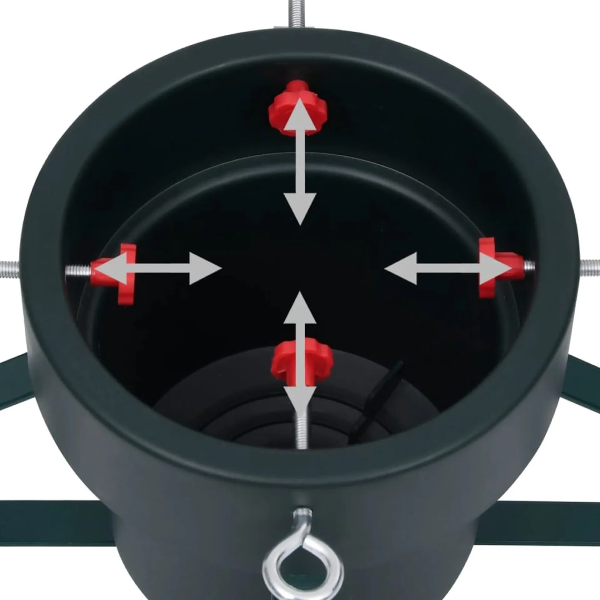 The Living Store Kerstboomstandaard Metaal/Kunststof - 46 X 46 X 19 Cm - 2.1 M Boomhoogte - 2L Waterreservoir - 50-120 Mm Diameter Cheap