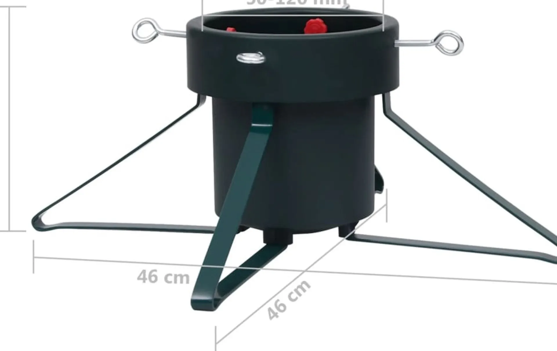 The Living Store Kerstboomstandaard Metaal/Kunststof - 46 X 46 X 19 Cm - 2.1 M Boomhoogte - 2L Waterreservoir - 50-120 Mm Diameter Cheap