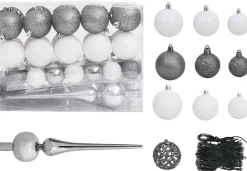 The Living Store Kunstkerstboom - Blauw - 120 Cm - Pvc - Led-Verlichting Discount