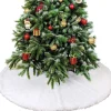 The Twiddlers Ronde Witte Pluche Kerstboomrok - Kerstaccessoire Sneeuweffect - Perfecte Feestdecoratie Voor Uw Kerstboom - 90 Cm Diameter - Past Bij Elke Boom. Best