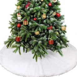 The Twiddlers Ronde Witte Pluche Kerstboomrok - Kerstaccessoire Sneeuweffect - Perfecte Feestdecoratie Voor Uw Kerstboom - 90 Cm Diameter - Past Bij Elke Boom. Best