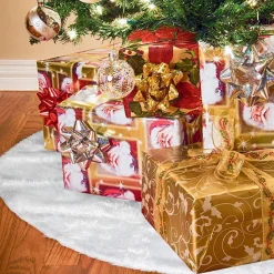 The Twiddlers Ronde Witte Pluche Kerstboomrok - Kerstaccessoire Sneeuweffect - Perfecte Feestdecoratie Voor Uw Kerstboom - 90 Cm Diameter - Past Bij Elke Boom. Best