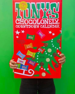 Tonyu0027s Chocolonely Tony's Chocolonely Mega Kerst Adventskalender Chocolade 2023 - Grote Aftelkalender - Kerst Cadeau - Sint Kado - 10 Verschillende Smaken Tiny Tony's In Een Kerstkalender - Fairtrade Belgische Chocolade Shop
