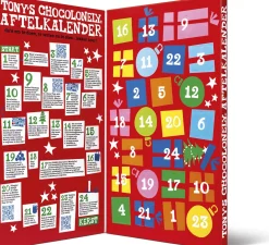 Tonyu0027s Chocolonely Tony's Chocolonely Mega Kerst Adventskalender Chocolade 2023 - Grote Aftelkalender - Kerst Cadeau - Sint Kado - 10 Verschillende Smaken Tiny Tony's In Een Kerstkalender - Fairtrade Belgische Chocolade Shop