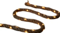 Anna's Collection Touwverlichting Jute Op Batterijen Met 40 Lampjes Warm Wit 150 Cm Met Timer - Kerstverlichting Lichtsnoeren Kerstversiering Fashion