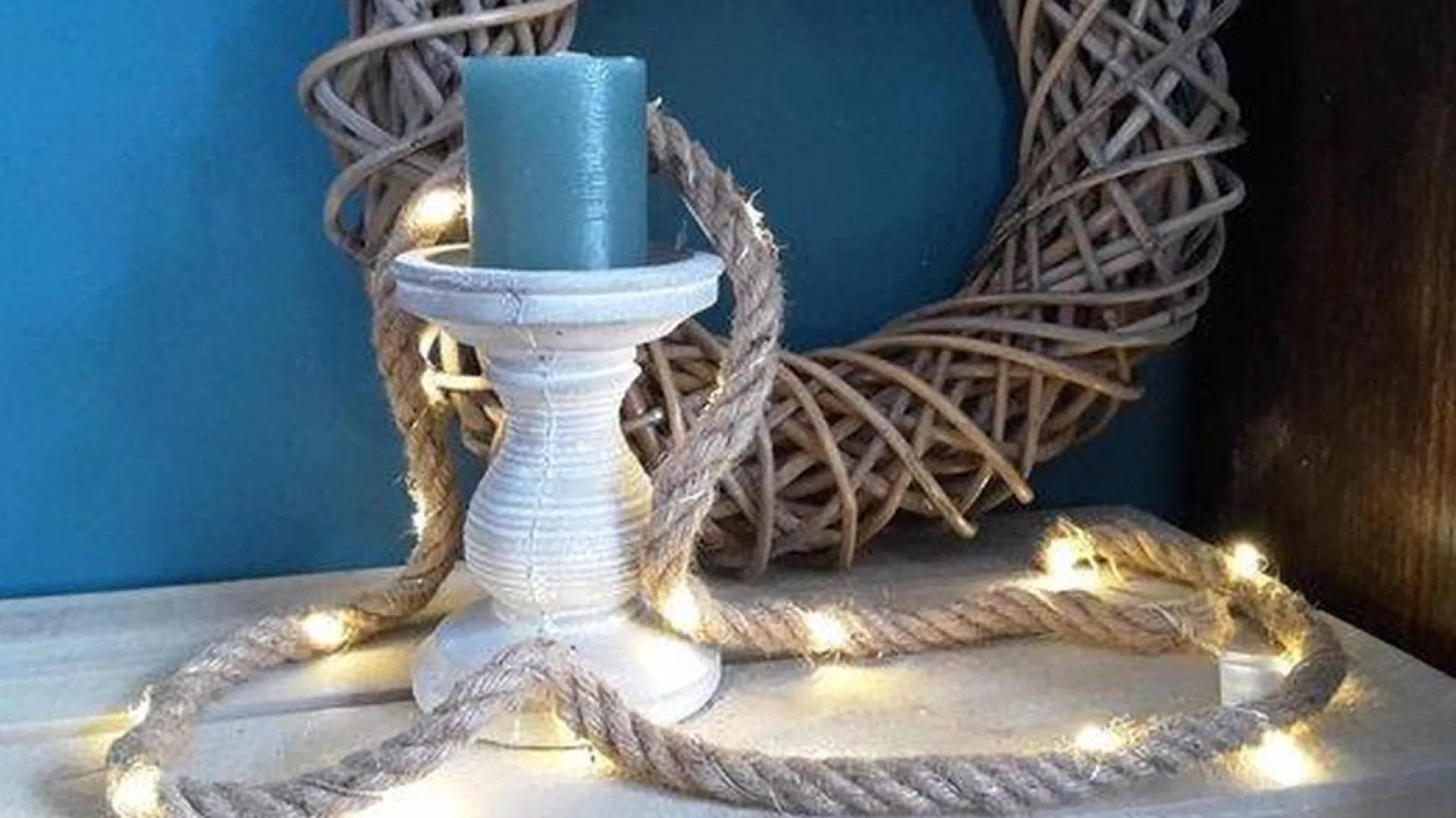 Svenska Living Touwverlichting Jute Op Batterijen Met 20 Lampjes Warm Wit 200 Cm - Kerstverlichting Lichtsnoeren Kerstversiering Clearance