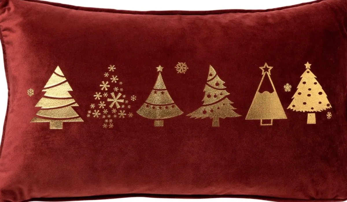Sierkussen.nl Kerstkussens>Trees - Kussenhoes 30X50 Cm Kerst Decoratie - Velvet