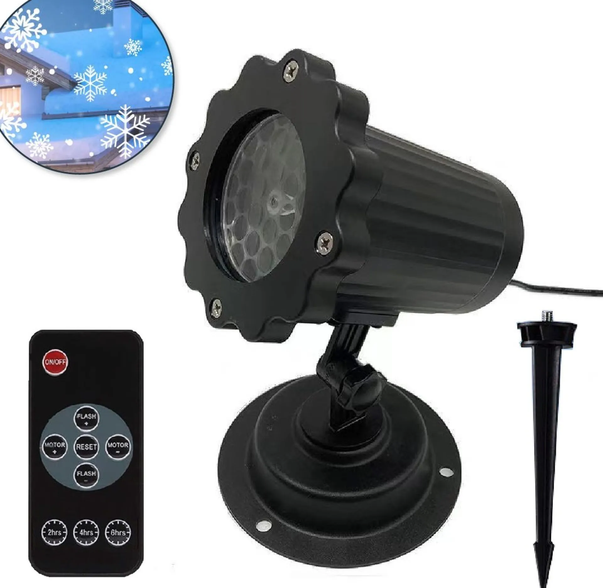 Trend24 - Kerst Projector Met Figuren - Kerstlasers - Led Laser Projector Met Sneeuwvlokken - Kerstprojector - Sneeuw Projector - Kerstverlichting Voor Binnen En Buiten - Inclusief Afstandsbediening Flash Sale