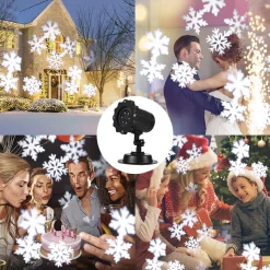 Trend24 - Kerst Projector Met Figuren - Kerstlasers - Led Laser Projector Met Sneeuwvlokken - Kerstprojector - Sneeuw Projector - Kerstverlichting Voor Binnen En Buiten - Inclusief Afstandsbediening Flash Sale