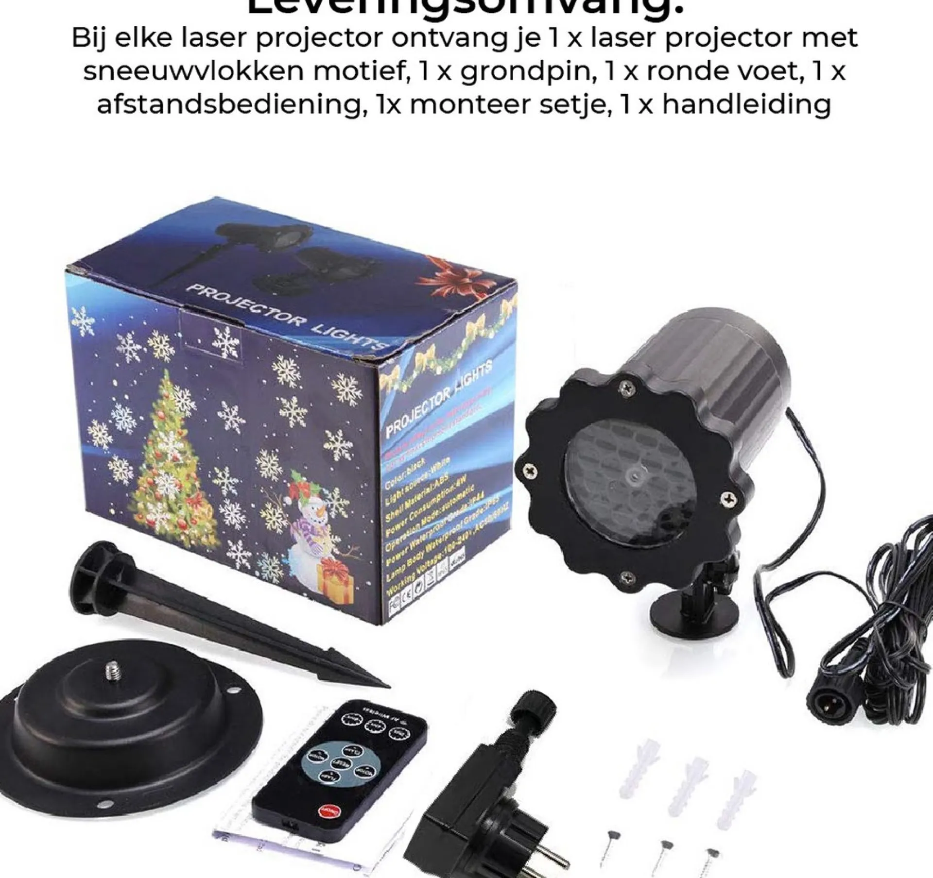 Trend24 - Kerst Projector Met Figuren - Kerstlasers - Led Laser Projector Met Sneeuwvlokken - Kerstprojector - Sneeuw Projector - Kerstverlichting Voor Binnen En Buiten - Inclusief Afstandsbediening Flash Sale