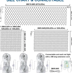 Trendopolis Magical Net Mesh Fairy String Lights - Betoverend Buitenlicht - 8 Verbluffende Modi - Waterdicht & Duurzaam - Eenvoudige Installatie Cheap