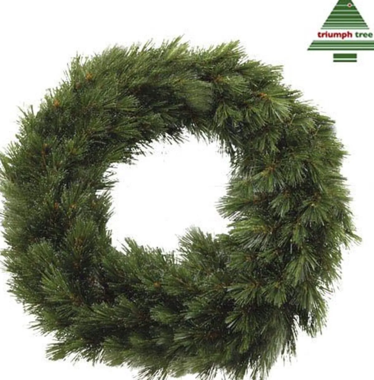 Triumph Tree Kerstkransen> - Forest Frosted Krans Groen Tips 320 - D90Cm - Kerstbomen