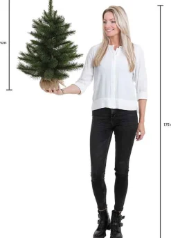 Triumph Tree Forest Frosted Kunstkerstboom In Jute - H60 X O46 Cm - Groen Clearance