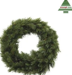 Triumph Tree Kerstkransen></noscript> Forest Frosted Kerstkrans - O45 Cm - Groen