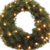 Triumph Tree Kerstkransen> Forest Frosted Kerstkrans Met Led Verlichting - O45 Cm - Groen