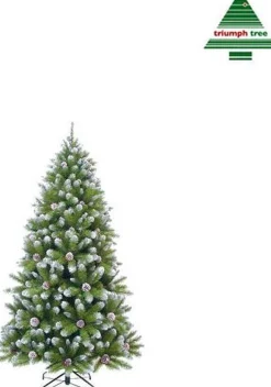 Triumph Tree Kunstkerstboom Empress Spruce Met Dennenappels Maat In Cm: 120 X 76 Besneeuwd - Besneeuwd New