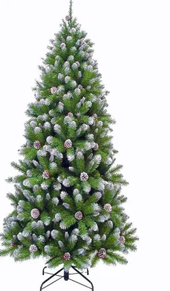 Triumph Tree Kunstkerstboom Empress Spruce Met Dennenappels Maat In Cm: 120 X 76 Besneeuwd - Besneeuwd New