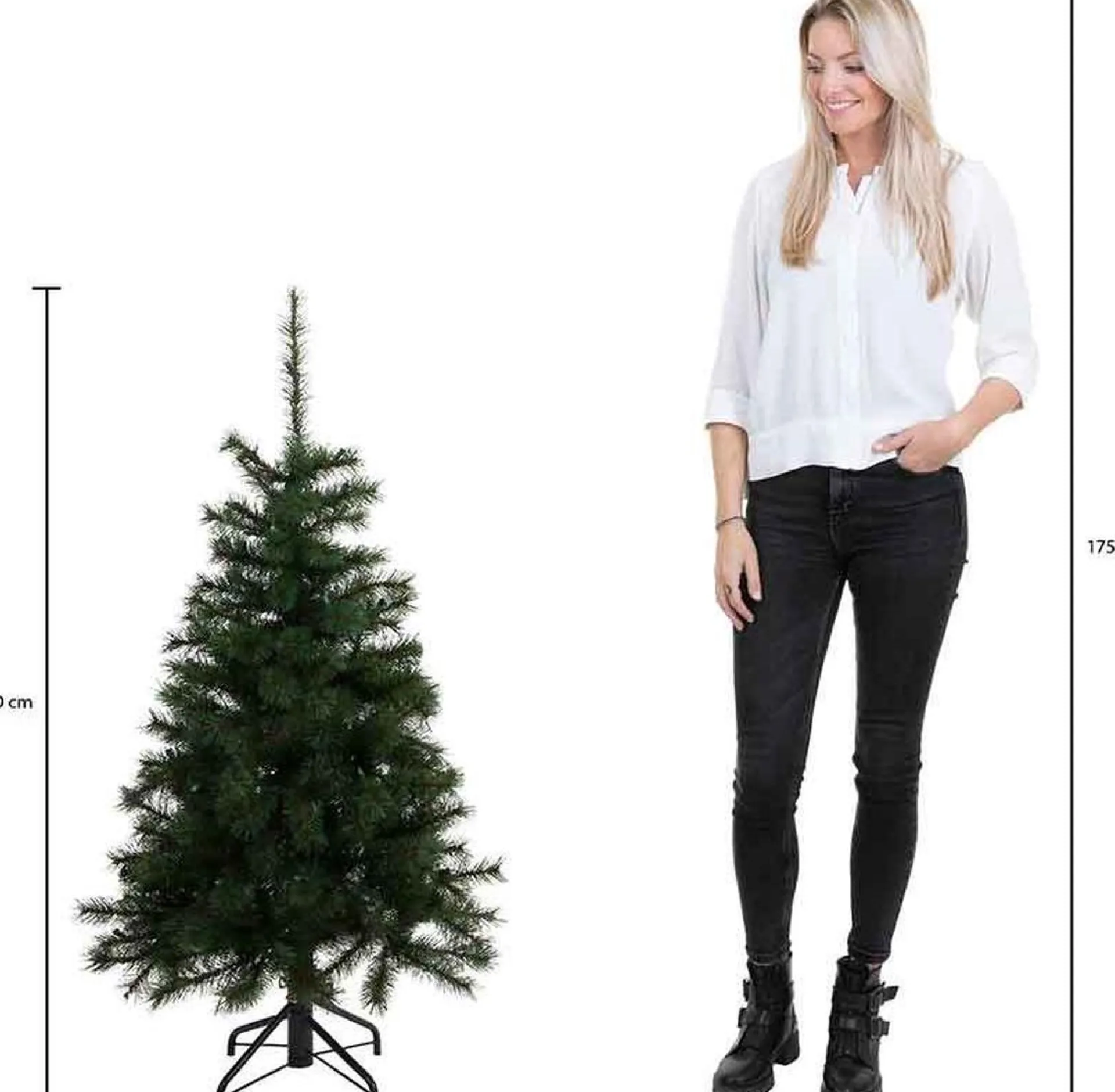 Triumph Tree Sherwood Deluxe Kunstkerstboom Met Led Verlichting - H120 X O94 Cm - Groen Discount