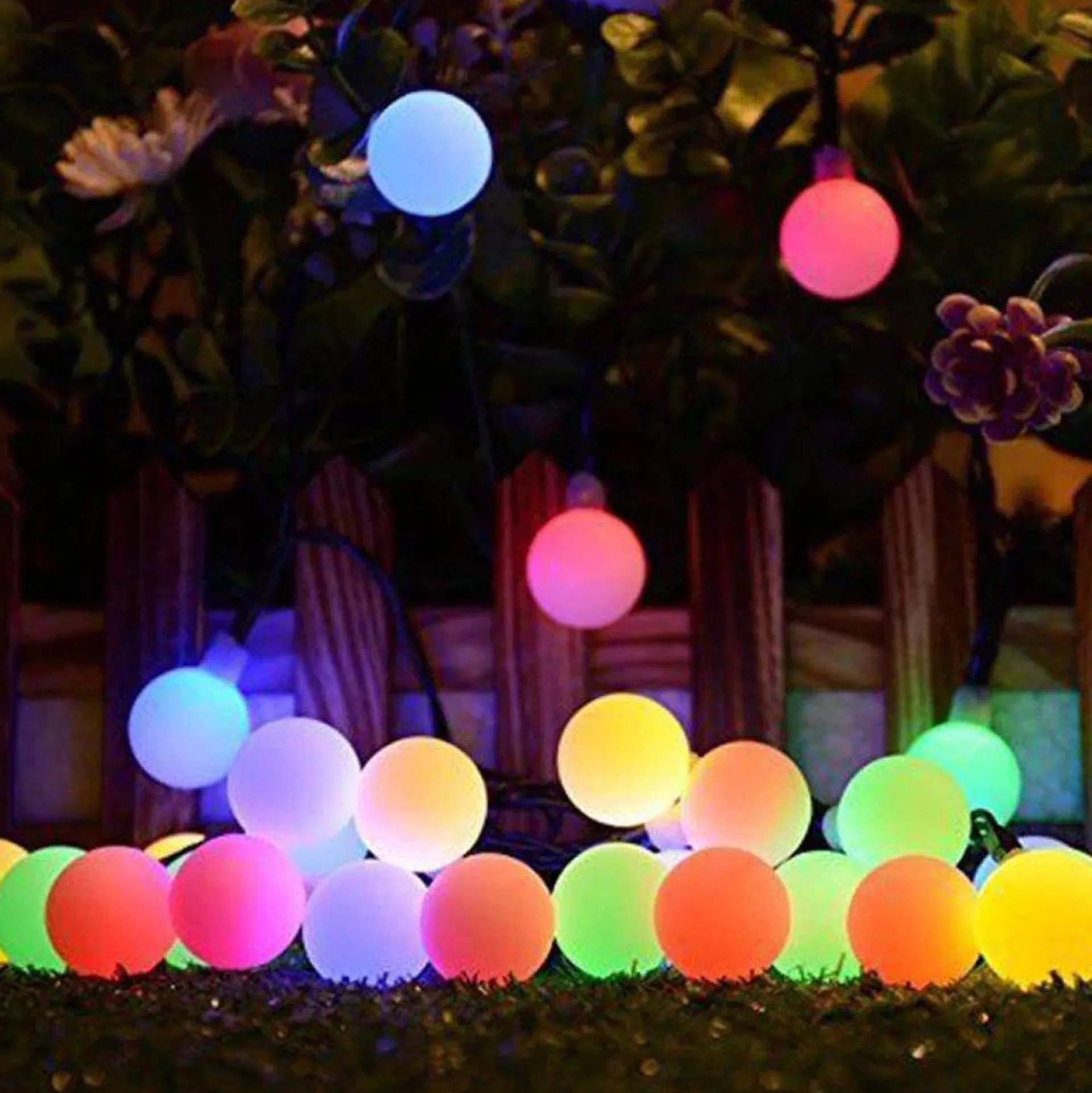 iso trade Tuinverlichting - Lichtslinger - Op Zonne- Energie - 6.70M - Multi Kleur - O2Cm - 50 Solar Color Led - Met 8 Standen - Ip65 Discount