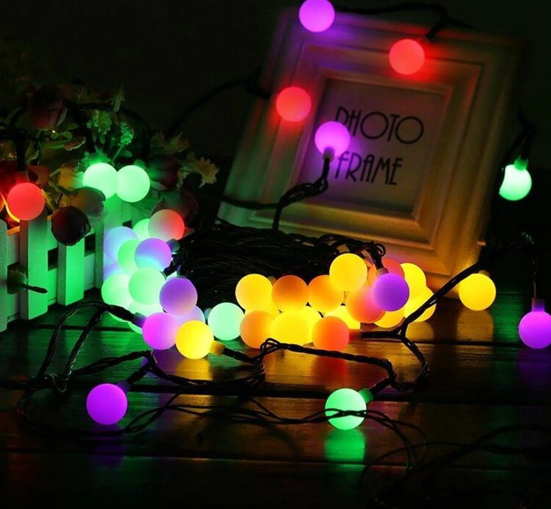 iso trade Tuinverlichting - Lichtslinger - Op Zonne- Energie - 6.70M - Multi Kleur - O2Cm - 50 Solar Color Led - Met 8 Standen - Ip65 Discount