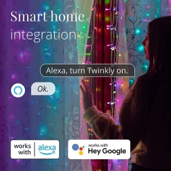 Twinkly Curtain – App-Gestuurde Led Gordijn Lichtsnoer Met 210 Rgb + W (16 Miljoen Kleuren + Warm Wit) Led's. 1,5 X 2,1 Meter. Transparante Draad. Binnen En Buiten Slimme Verlichting Decoratie Sale