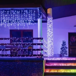 Twinkly Icicle Lichtgordijn - Binnen/Buiten - Rgbw - 190 Led-Lichtketting - Decoratie - App-Gestuurde - Zwart Fashion