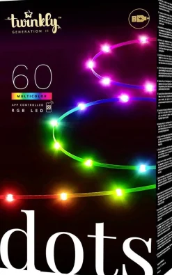 Twinkly Twd060Stp-T Party-Lichtketting Binnen Energielabel: G (A - G) Werkt Op Het Lichtnet Aantal Lampen 60 Led Rgb Verlichte Lengte: 3 M Discount