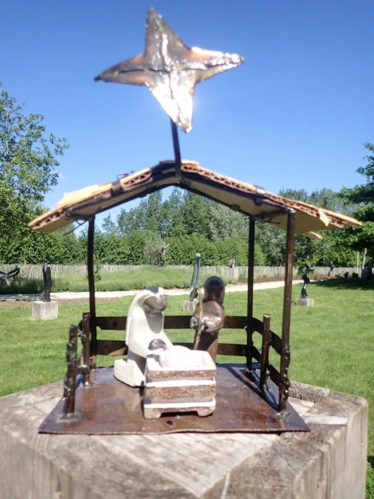 Wereldbeeld Kerststallen>Unieke Set Van 3 Kerstbeelden