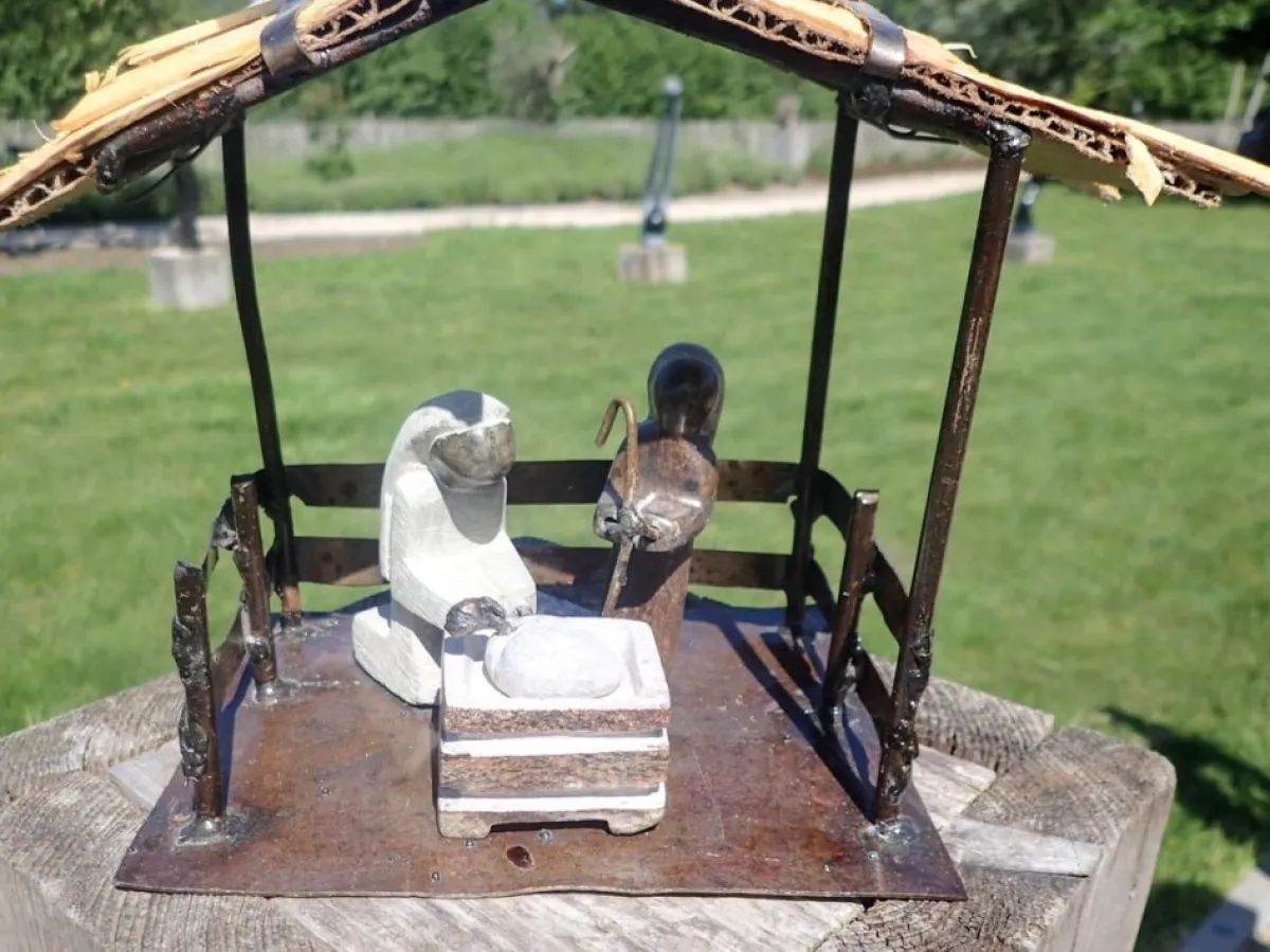 Wereldbeeld Kerststallen>Unieke Set Van 3 Kerstbeelden