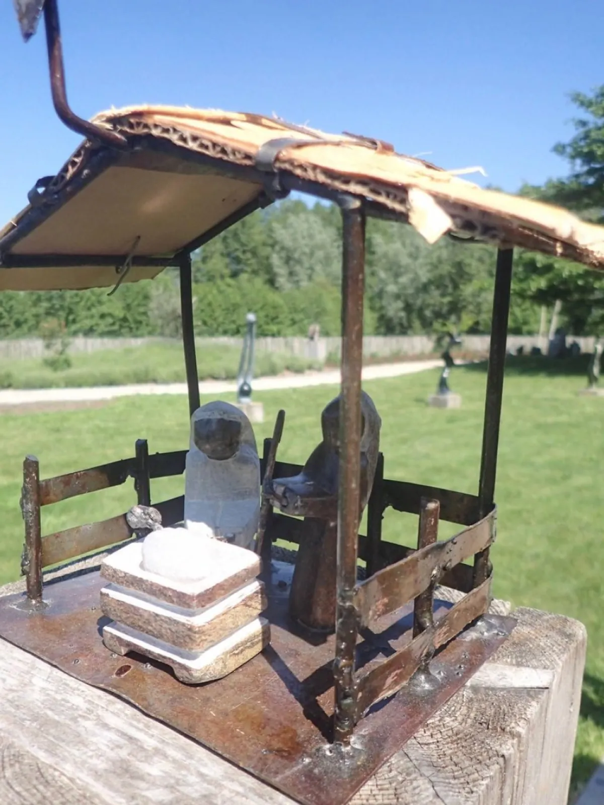 Wereldbeeld Kerststallen>Unieke Set Van 3 Kerstbeelden