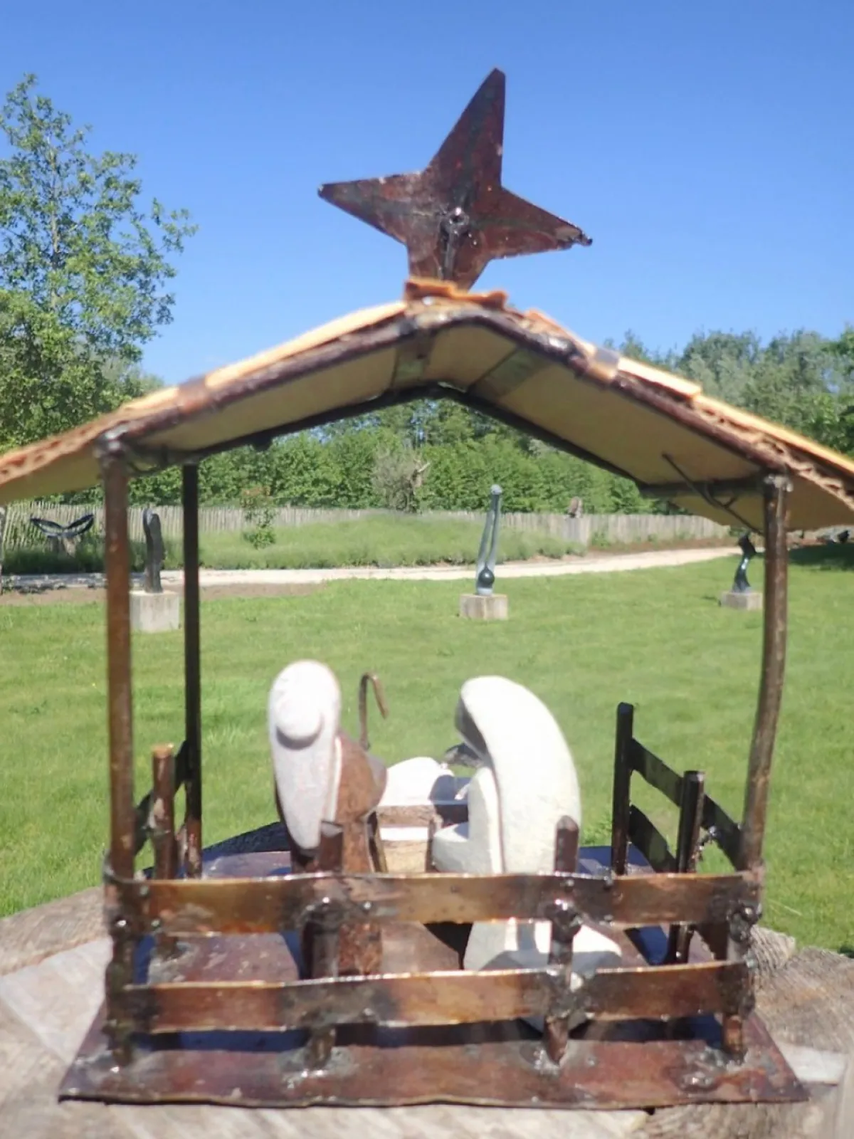 Wereldbeeld Kerststallen>Unieke Set Van 3 Kerstbeelden