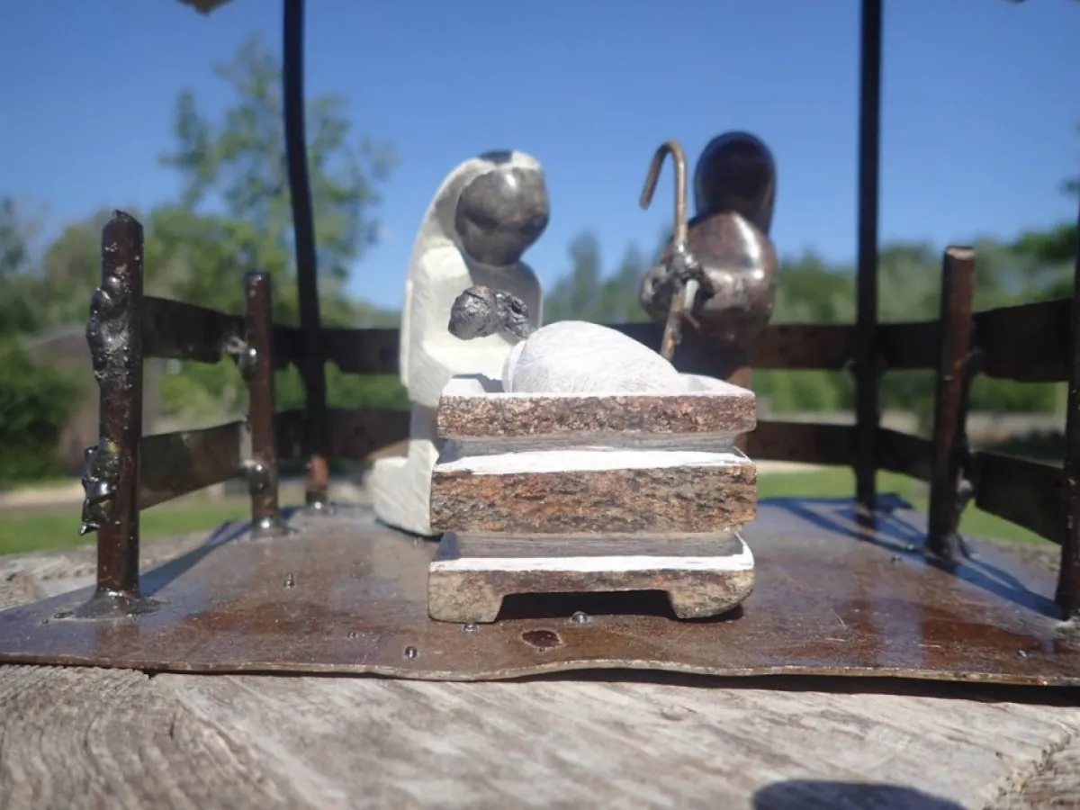 Wereldbeeld Kerststallen>Unieke Set Van 3 Kerstbeelden