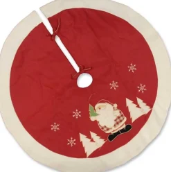 Unique Living - Jolly Christmas Treeskirt Rood - Santa Diameter 90 - Kerstboomkleed Fashion