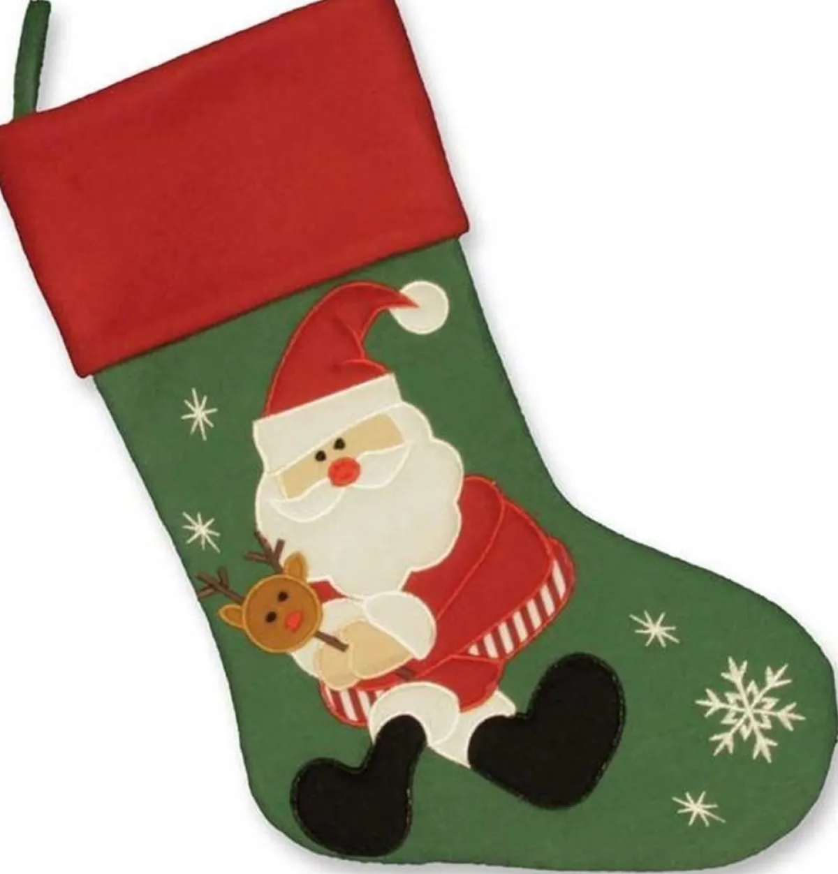 Unique Living Kerstsokken> | Jolly Christmas Stocking Groen Santa