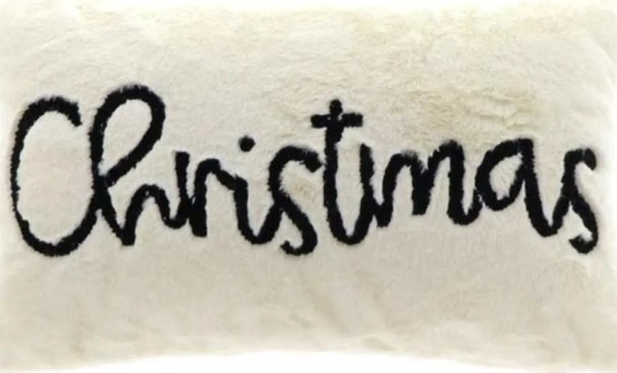 Unique Living Kerstkussens> | Kussen Christmas 30X50Cm Ivory | Kussen Woonkamer Of Slaapkamer