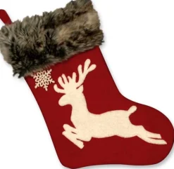 Unique Living Kerstsokken> | Rudolph Sock Red