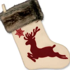 Unique Living Kerstsokken> | Rudolph Sock White