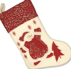 Unique Living Kerstsokken> | Sock Riga L45 Cm Snowman