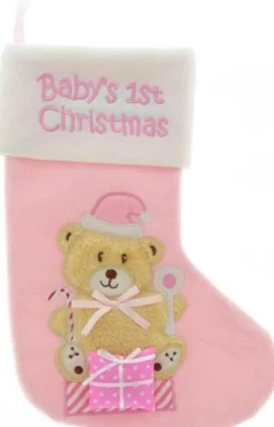 Unique Living Kerstsokken> | Stocking Baby Old Pink