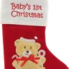 Unique Living Kerstsokken> | Stocking Baby Red