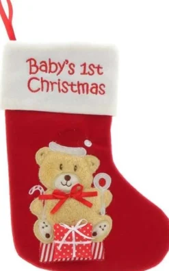 Unique Living Kerstsokken> | Stocking Baby Red