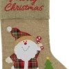 Unique Living Kerstsokken> | Stocking Riff 46 Cm Santa