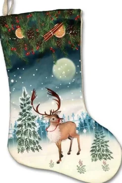 Unique Living Kerstsokken> | Stocking Santa