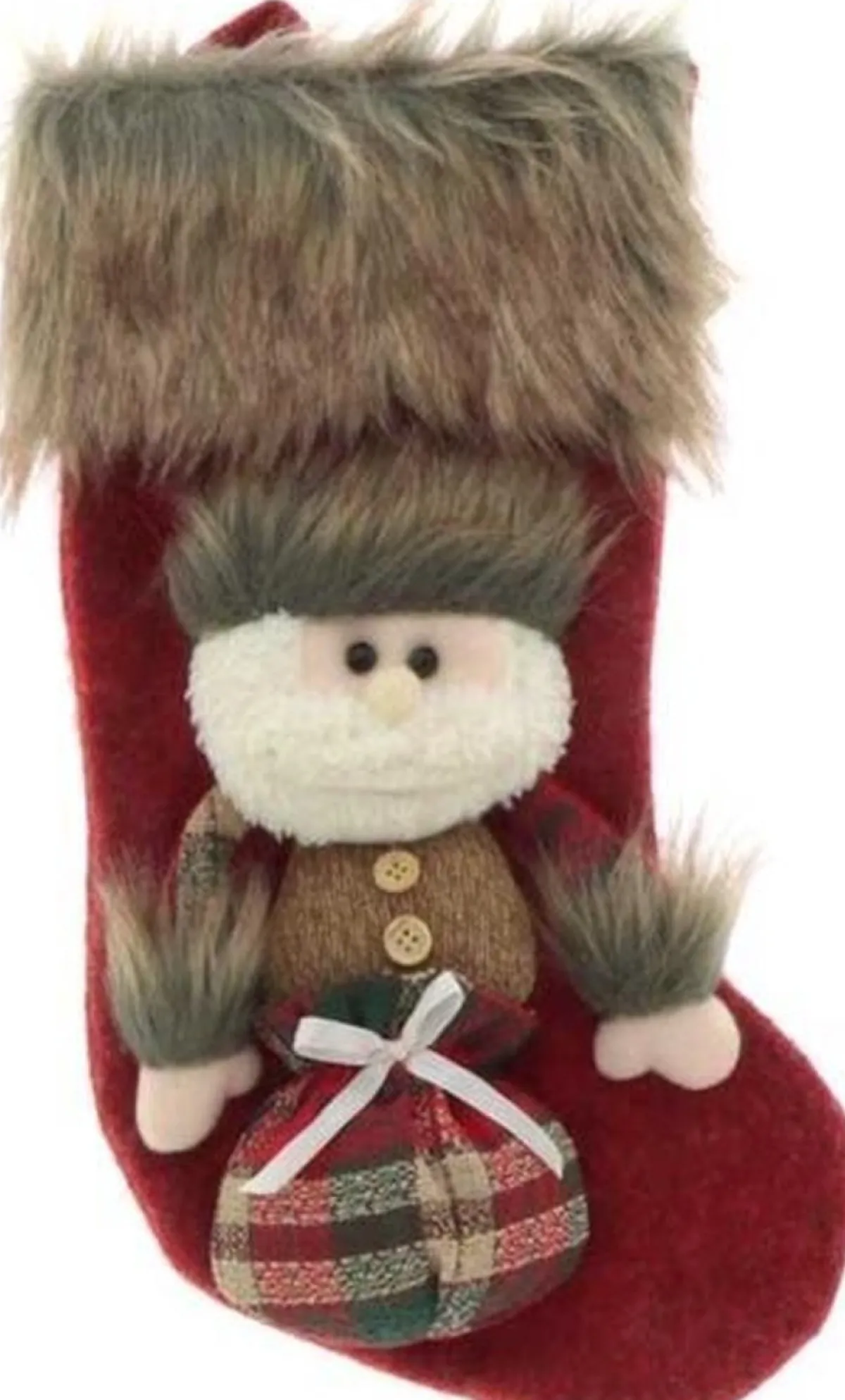 Unique Living Kerstsokken> | Stocking Vidar 17X34Cm Red Santa