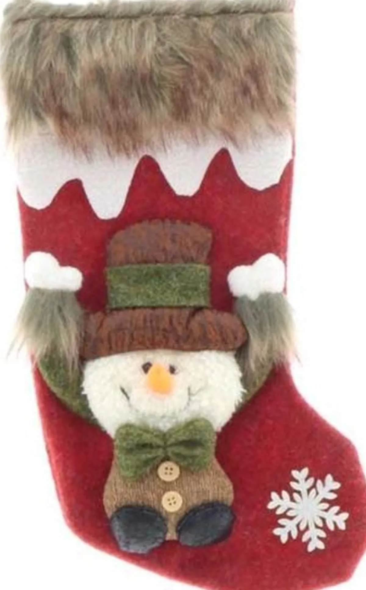 Unique Living Kerstsokken> | Stocking Vidar 17X34Cm Red Snowman