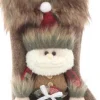 Unique Living Kerstsokken> | Stocking Vidar 17X34Cm Brown Santa