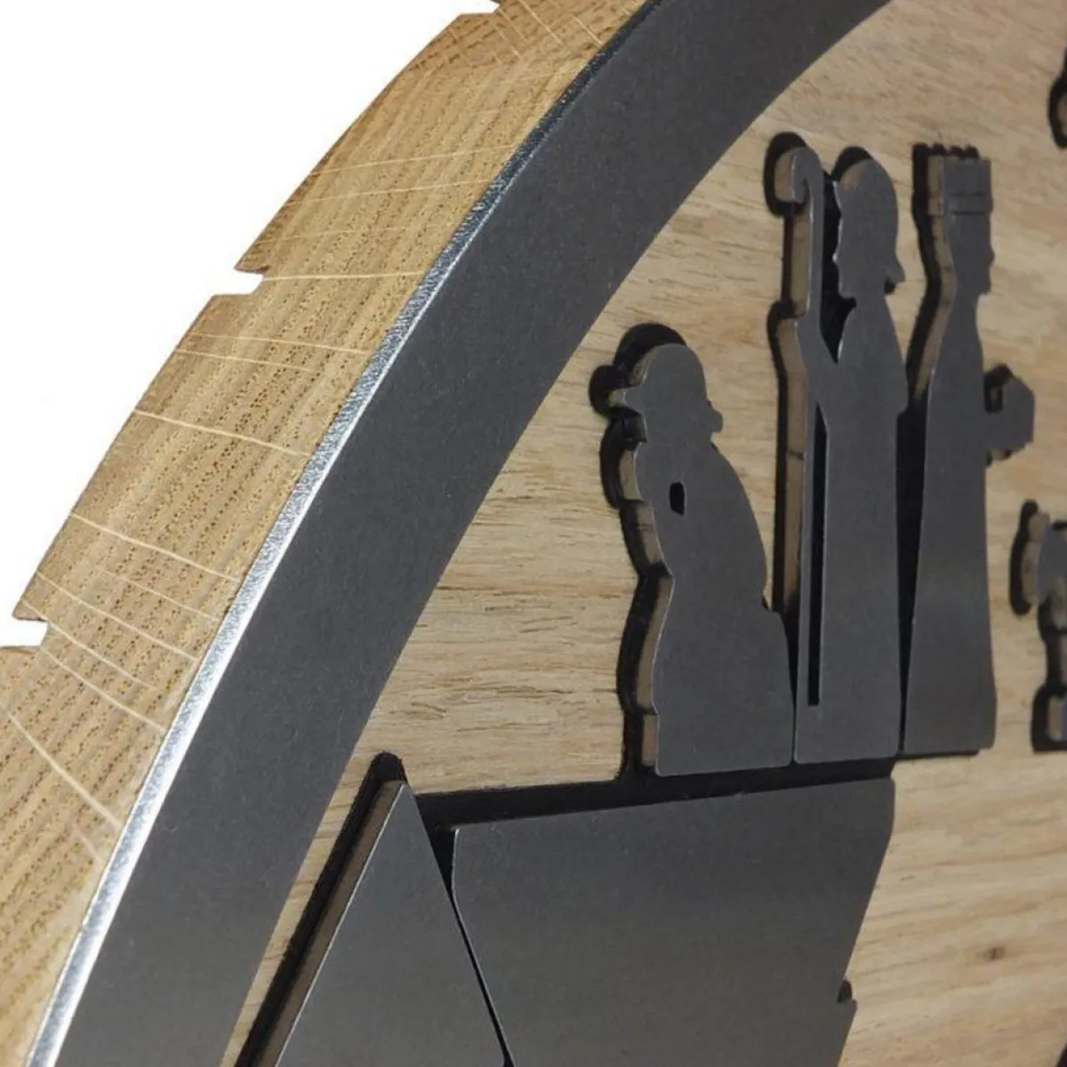 Unoferrum Kerststallen>-Silhouette-Kerstgroep-Edelstaal-Eiken