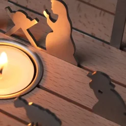 Unoferrum Kerststallen></noscript>-Silhouette-Kerstgroep-Medium-Edelstaal